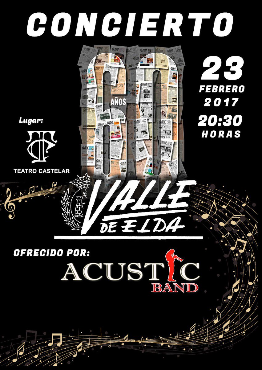 Concierto 60 aniversario <a href="/valledeelda/">Valle de Elda</a>  <a href="/AcusticBandElda/">Acustic Band Elda</a>  #momentosacustic #23febrero