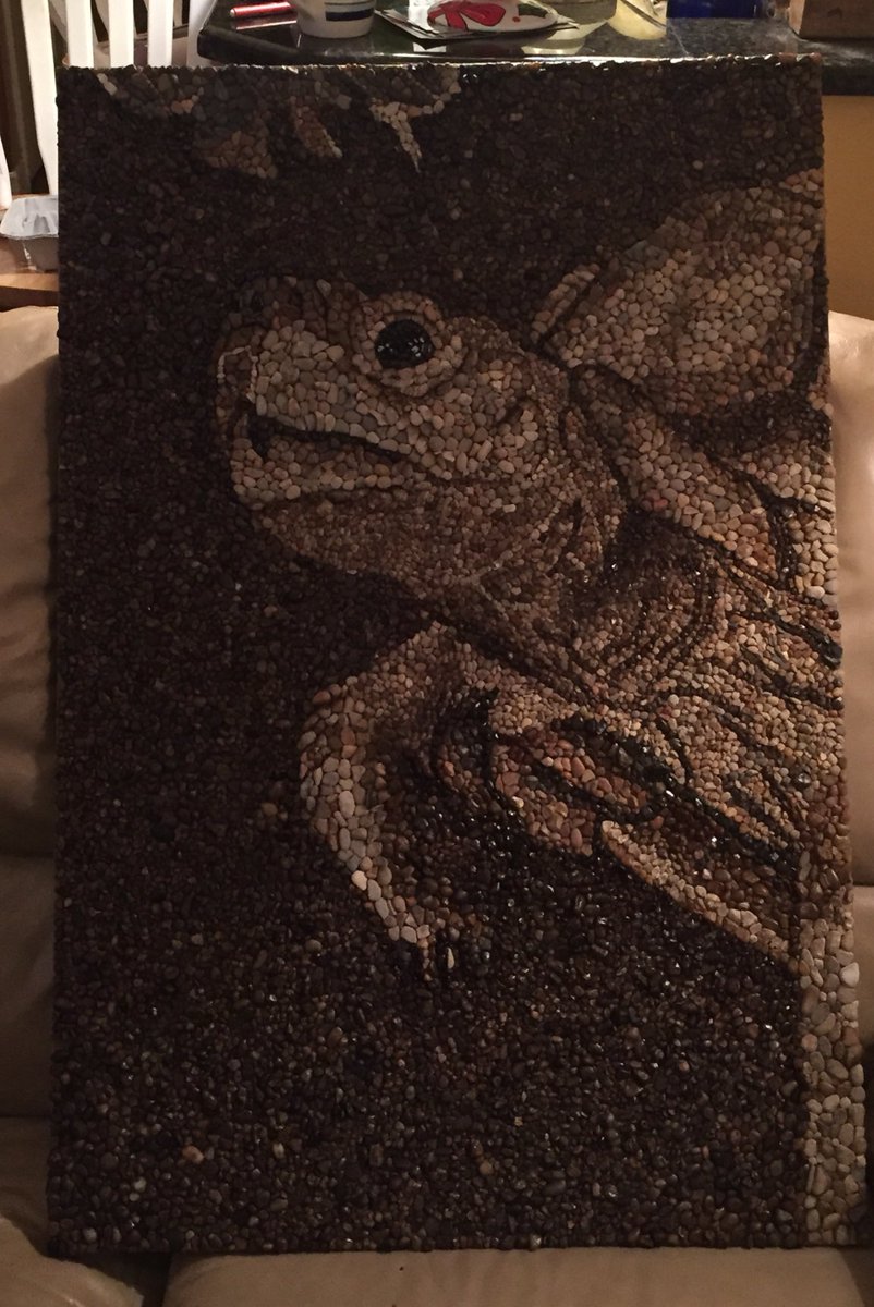 joe_turf's tweet photo. My Shelbi going to the State Art Competition once again. Image consists of hundreds of pepples!  So proud of her. #VASE2017 https://t.co/pLuCM10v7j