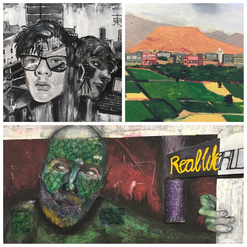 HorsforthArt's tweet photo. Just look at this incredible GCSE and A-Level Art work. Amazingly talented students https://t.co/dBObFAUkim