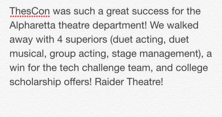 alpha__drama's tweet photo. Congratulations and thank you to Alpha Theatre for an amazing weekend at Thescon! https://t.co/ShNm1E1rPO