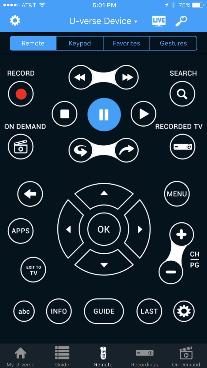 laralindsey's tweet photo. Of all the apps I've seen over the years in my job...this one is my favorite. Thanks ATT U-verse. #lostremote #noproblem #lazy https://t.co/vvOmf26VVw