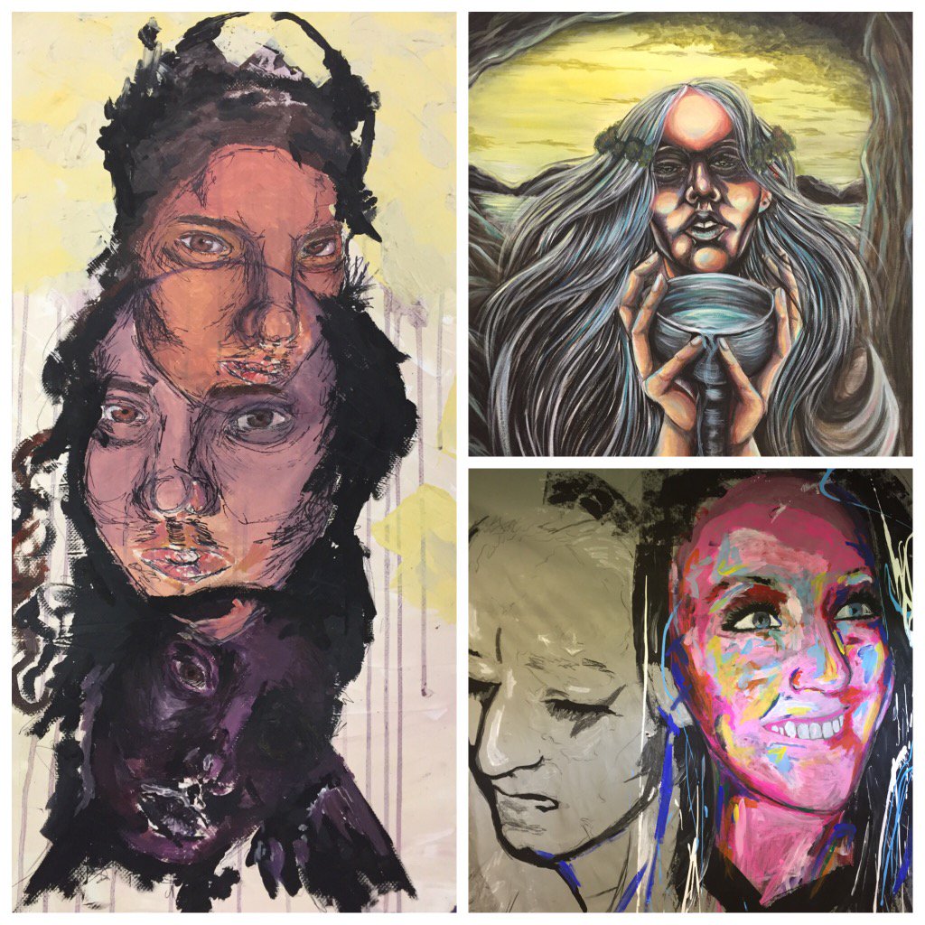 HorsforthArt's tweet photo. GCSE and A Level Art celebrate the individuality of each student's skills &amp; ideas. https://t.co/G0McW6Mz12