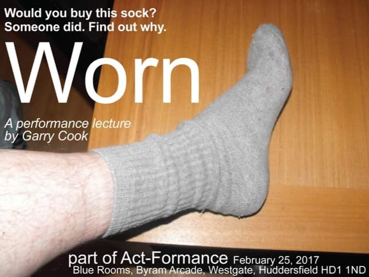 actformance's tweet image. *announcement* excited to have @gazcook and his work: Worn. Two weeks to go #actformancehudd #creative #performancelecture #ebay #yorkshire