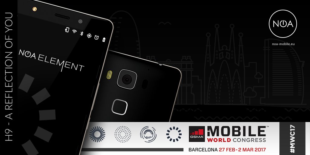 NoaMobile's tweet photo. Powerful and refined, #NoaH9 will satisfy even the most demanding users with its design and technology - https://t.co/KStSWzZkBK #MWC17 https://t.co/4FmSLHHBkk