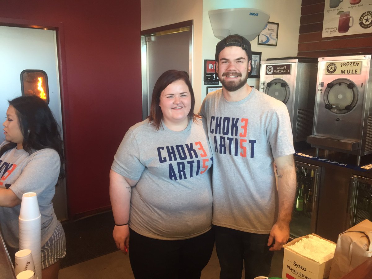 GardnerRoyceTV's tweet photo. Omg. All @TdelphBricktown employees are wearing these T-Shirts 😂 I'm in Petty Heaven #OKCvsGSW https://t.co/ZqBaXYcrmU