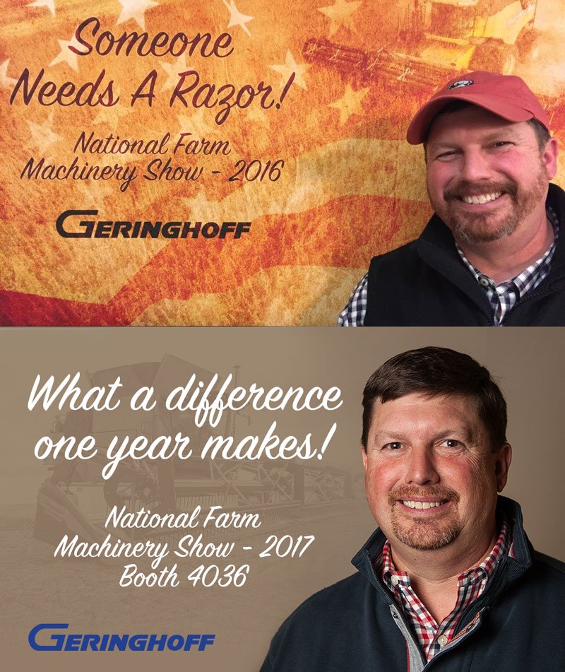 Geringhoff's tweet image. What a difference a year makes! #TruFlexRazor #NFMS2017