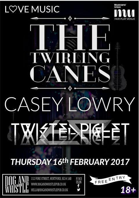 We've been a bit quiet on here lately, but we're back this Thursday with a headline show at <a href="/DogandWhistle/">Dog and Whistle Pub</a> in Hertford! Get down!