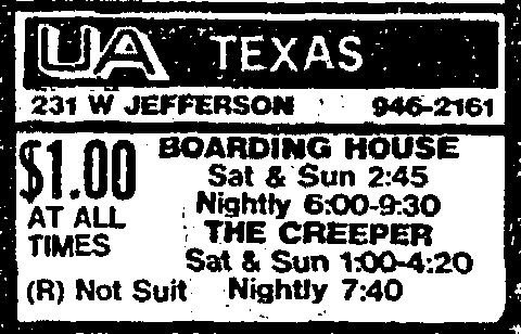 TexasTheatre's tweet image. The shot-on-VHS "horror-vision" BOARDING HOUSE screened at the Texas in 1984. See it tonight at 8:30 on 35mm benefiting #toptenrecords !
