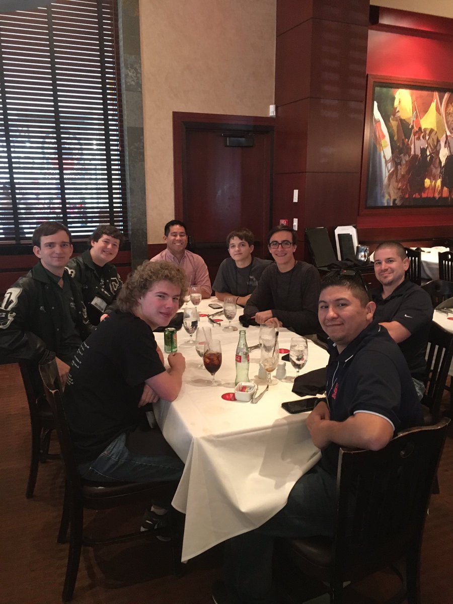 clearfallsband's tweet photo. Closing up the TMEA weekend at Fogo de Chao with the All Staters!Congratulations on a fantastic weekend, gentlemen! https://t.co/xokmo3xyxQ