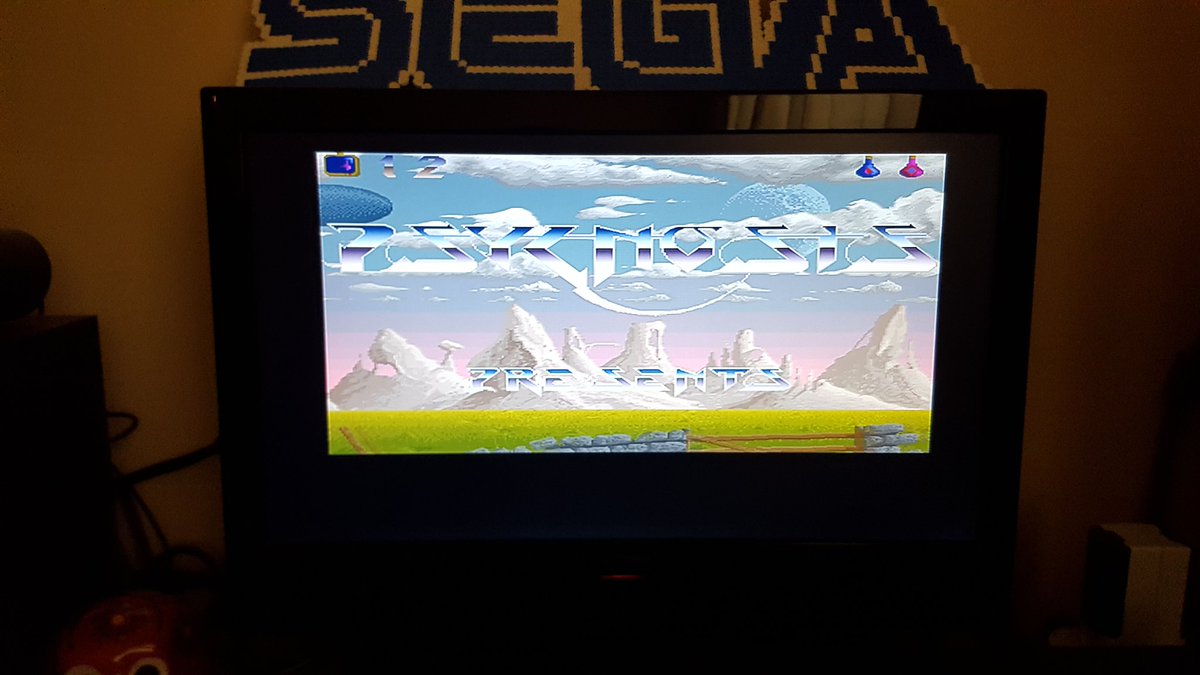 RetroMan1978's tweet photo. The Amiga is on so it's time to crank up the sound for Shadow of the beast - love it 🤓 #retrogaming #gamersunite #amiga https://t.co/DbjcrMB5dm