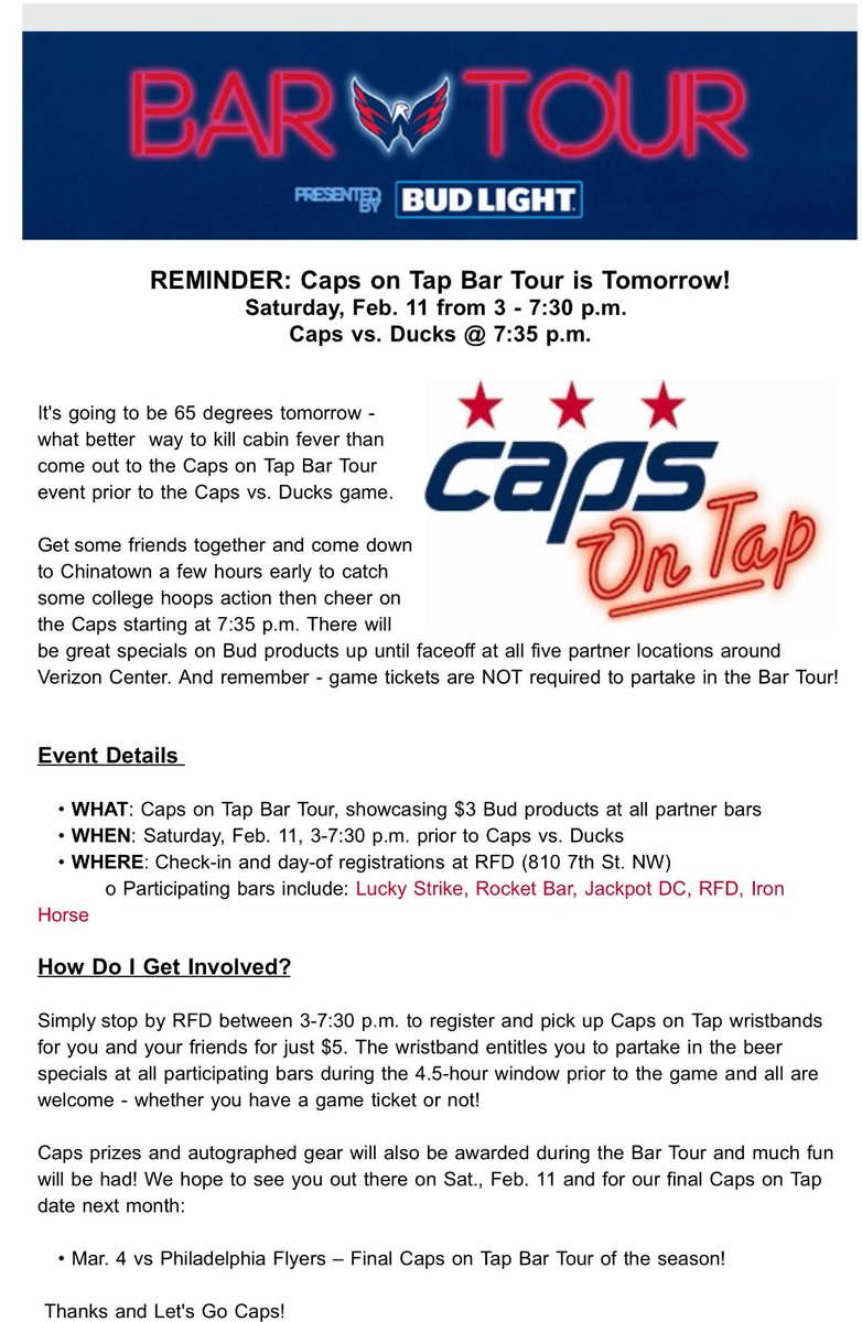I_Blank_You's tweet photo. Time 4 @RogueAles @RFDLoveTheBeer @Capitals #CapsOnTap @NoVa_Caps @CSNCapitals @WDCCapsFan @CapsSTM @BLBALTIMORE @Budweiser #bartour https://t.co/BOoLVbkbWv