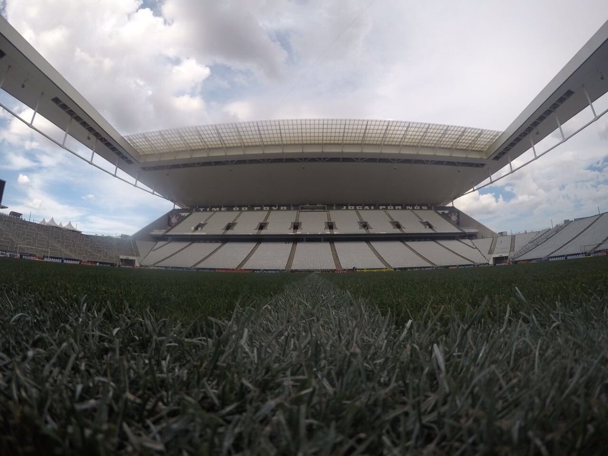 Corinthians's tweet photo. 📷 A Arena #Corinthians já está pronta para receber o #Timão! ⚪️⚫️ https://t.co/2hwZ7A6U3P
