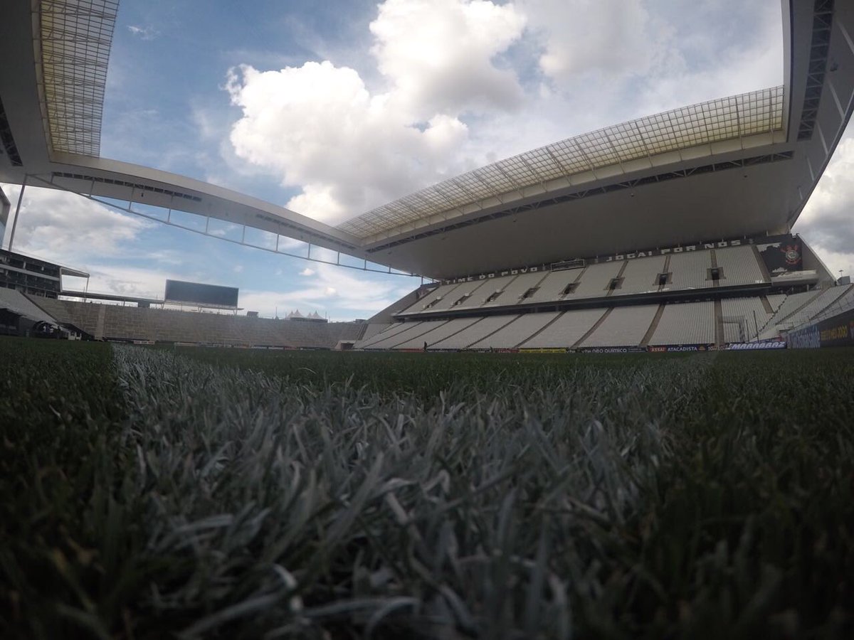 Corinthians's tweet photo. 📷 A Arena #Corinthians já está pronta para receber o #Timão! ⚪️⚫️ https://t.co/2hwZ7A6U3P