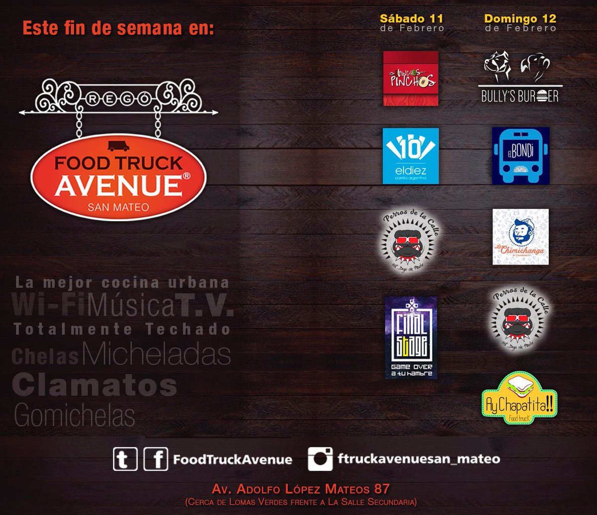 FoodTruckAvenue's tweet photo. Fin de semana en #FoodTruckAvenue #Chelas #micheladas #clamatos los esperamos https://t.co/OfuZTCYSOh