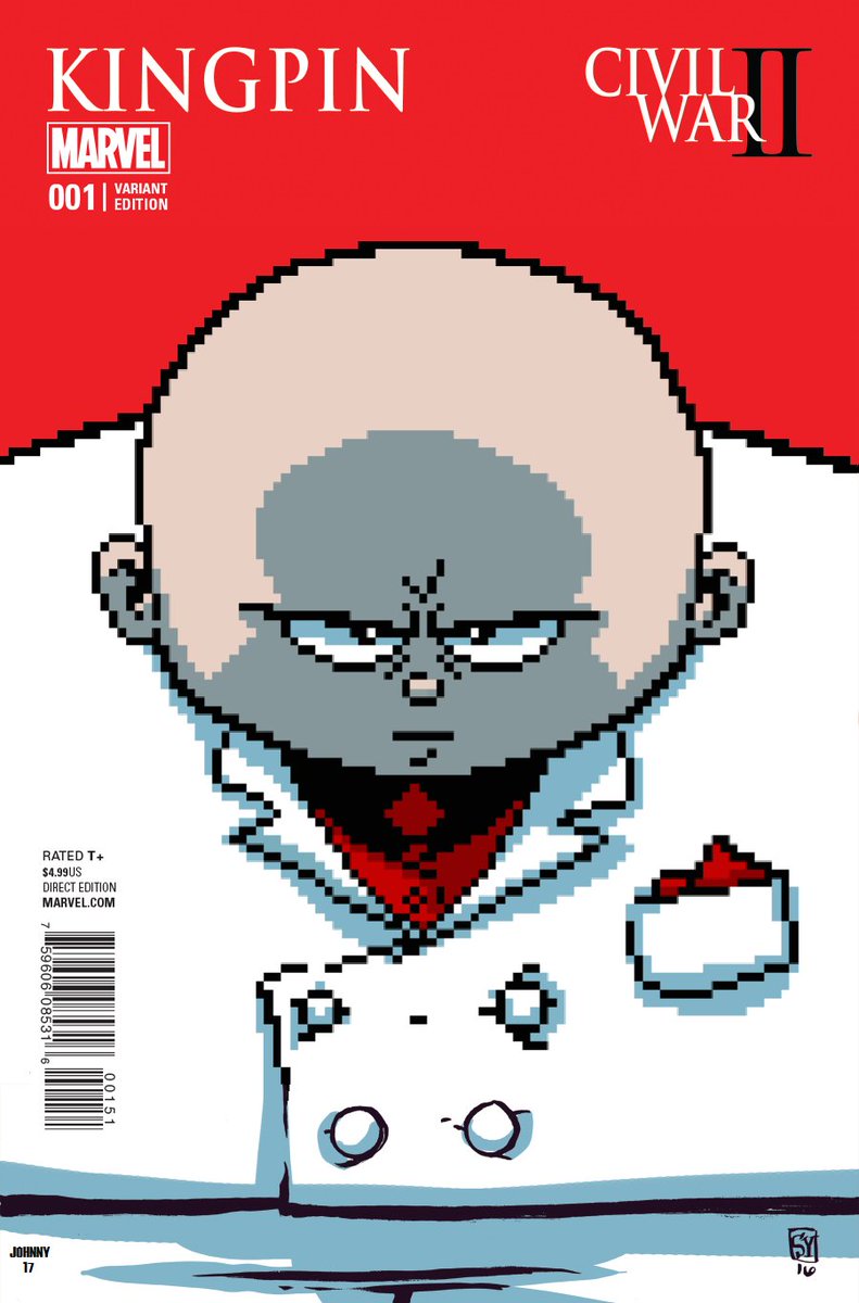 SECTION_23's tweet photo. My favorite @skottieyoung #crossoverproject #comicbook covers #comicbookart VS #pixelart #marvel #skottieyoung #variant #fanart https://t.co/btl3ALIepq