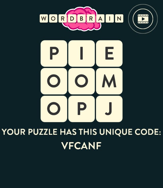 squrtle2001's tweet image. I've created a WordBrain puzzle! Try solving it. Download the game and enter the code VFCANF #WordBrain  #wordpuzzle