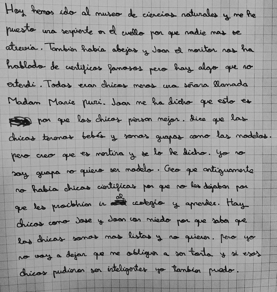 silveryraindrop's tweet image. Vuelvo a compartir este texto porque opino que toda niña debería tatuárselo en el alma. Lo escribí a los siete años. #MujeryCiencia11F