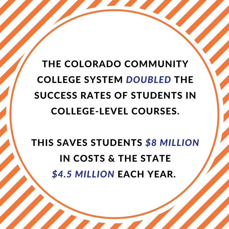 NancyMcCallin's tweet photo. We DOUBLED the success rates of students in college-level courses. This saves students $8Mil in costs &amp; the state $4.5Mil each year. #GoCCCS https://t.co/8geRC7a3ac
