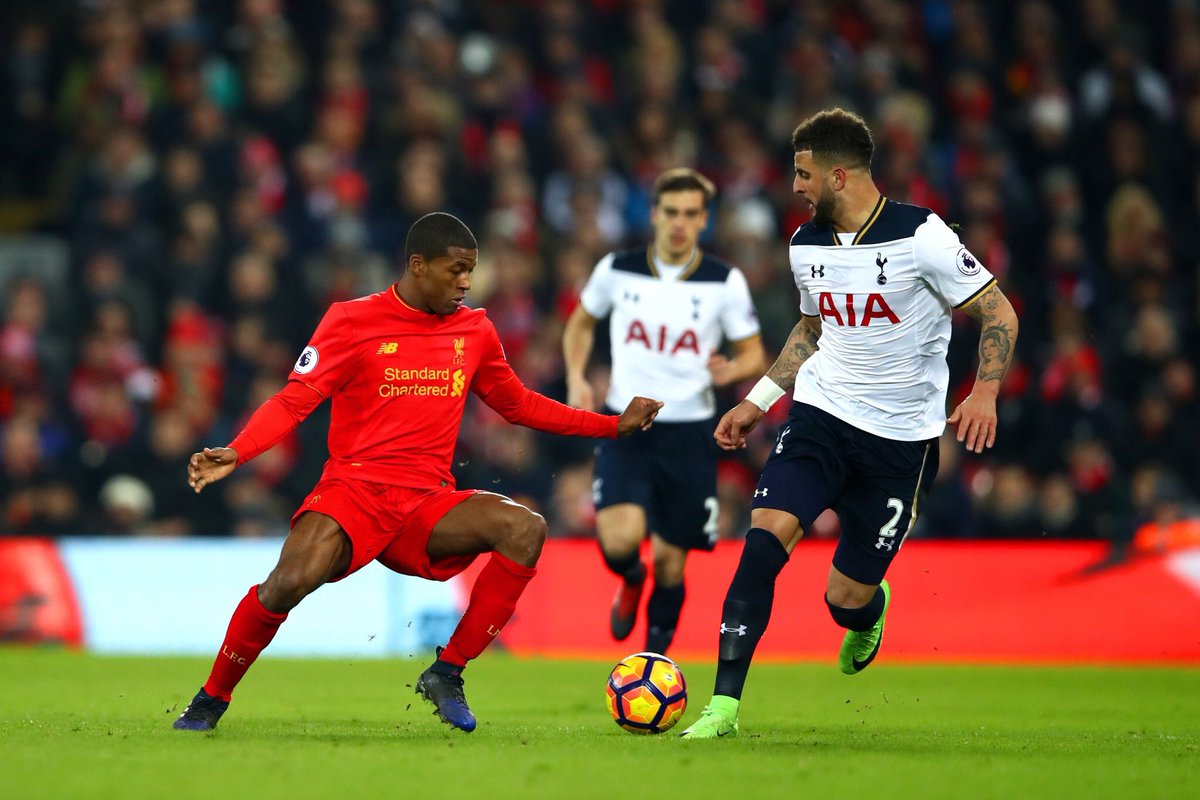 GWijnaldum's tweet photo. What a performance from the lads!! Massive win! Atmosphere was brilliant🙌🔴 #LIVTOT #YNWA https://t.co/YUcpdGbgyB
