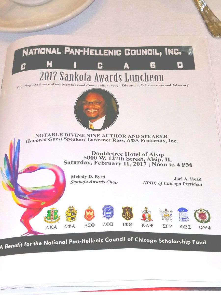 MsToya1913's tweet photo. The ladies of Delta Sigma Theta Sorority are present at the NPHC Chicago "2017 Sankofa Awards Luncheon" featuring keynote @alpha1906 #NPHCC https://t.co/dfsLIENrzU