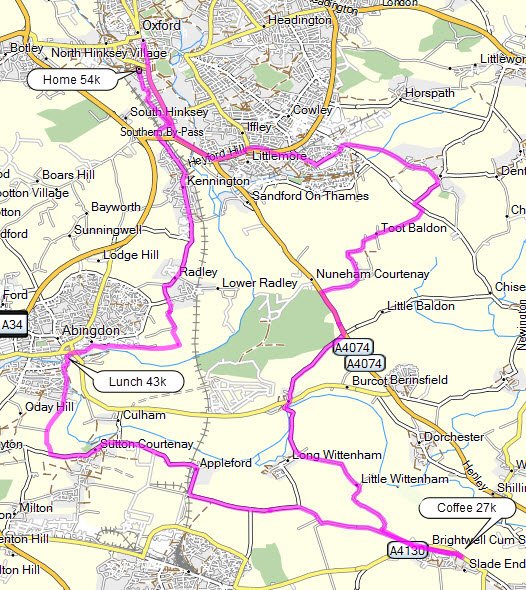 Here's the route for our ride tomorrow, Sunday 12 Feb. #cycling oxfordcycling.uk/rides-and-even…