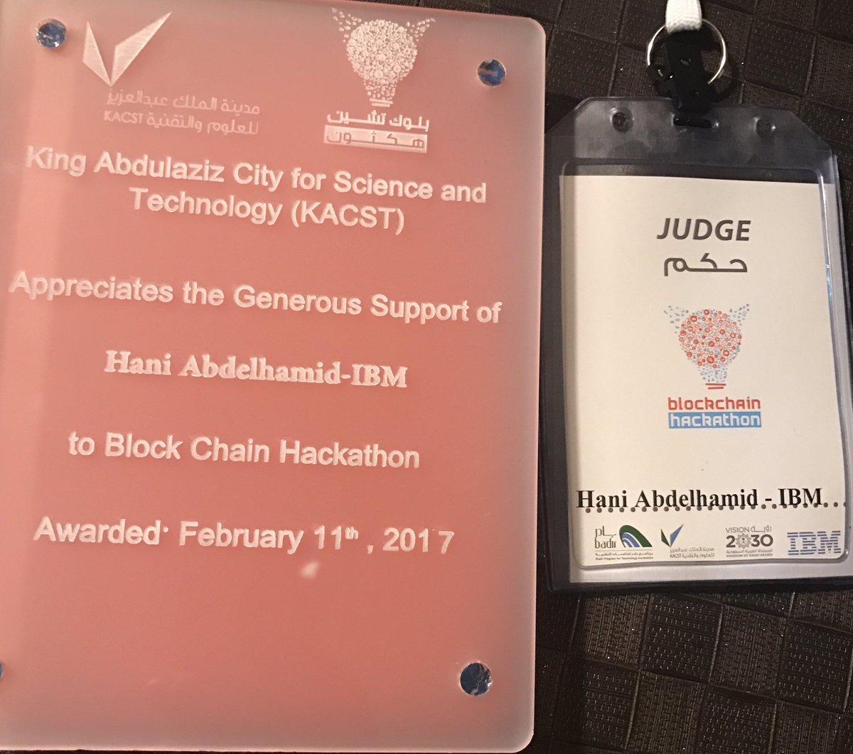 HanyAHamid's tweet photo. #هاكاثون_بلوك_تشين
#blockchainriyadh
Amazing ideas, enthusiastic teams, awesome organizers, and great IBM technology https://t.co/fFEbruQP3E