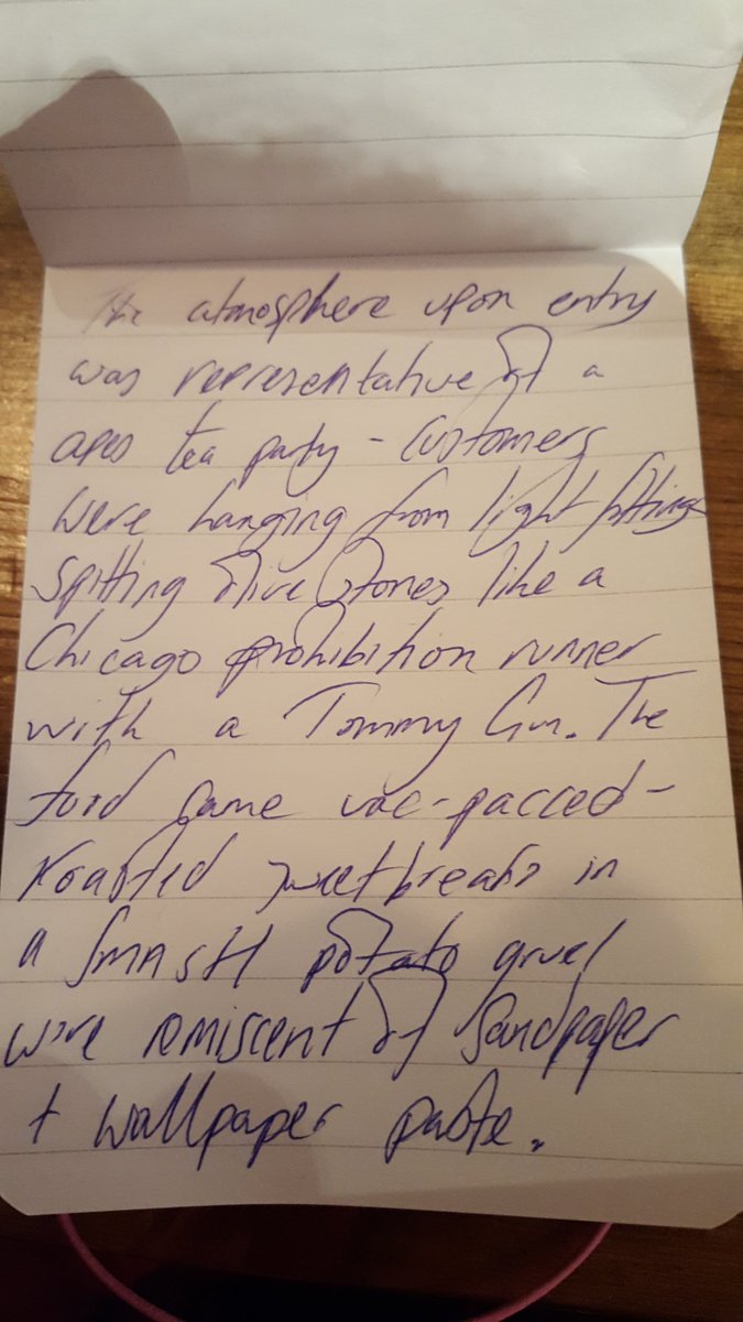 sculph's tweet photo. @eatingexeter - tonight's review! Do I pass the audition? https://t.co/FivKX2S6Qt