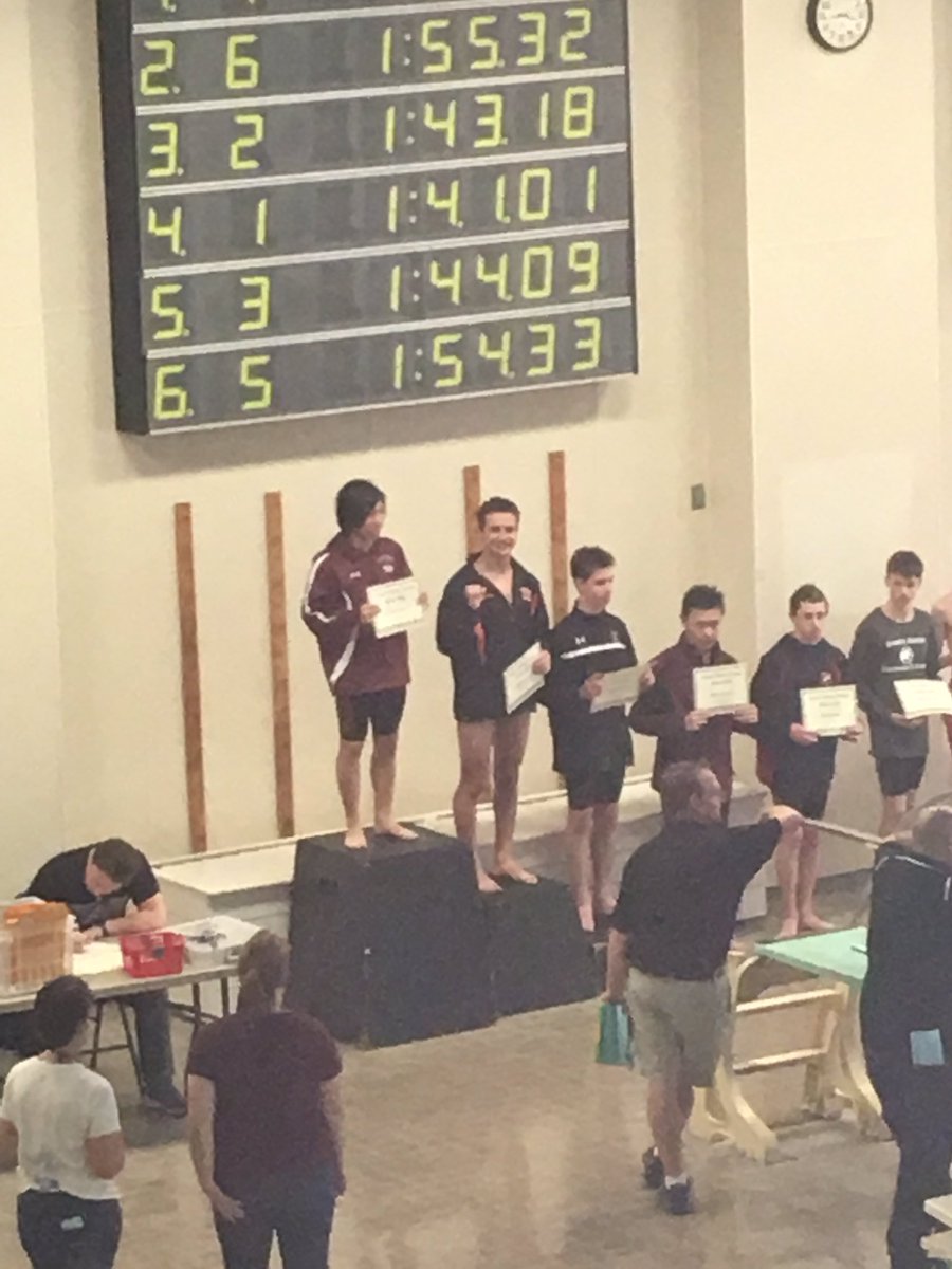 David Babaian 6th place and 2nd place in the 50 free and 100 fly