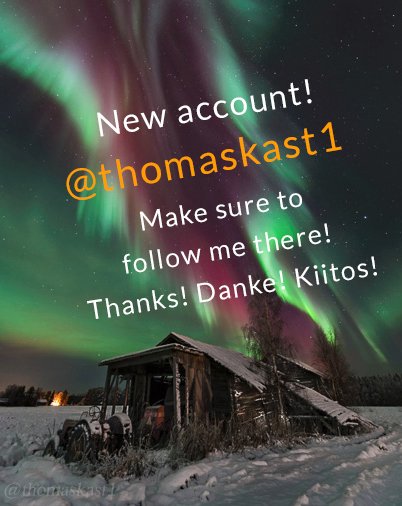 Hop on over to my new account <a href="/ThomasKast1/">Thomas Kast</a> and follow me there, cheers! . This is one of my last posts here.
