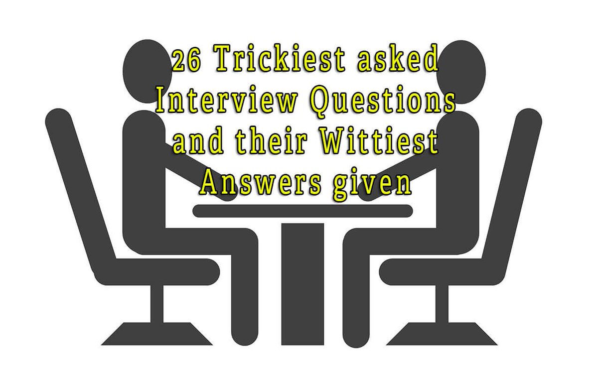 askcareermuse's tweet image. 26 Trickiest asked interview questions and their wittiest answer given! buff.ly/2kAqn0R #InterviewHumour #Onalighternote #lol