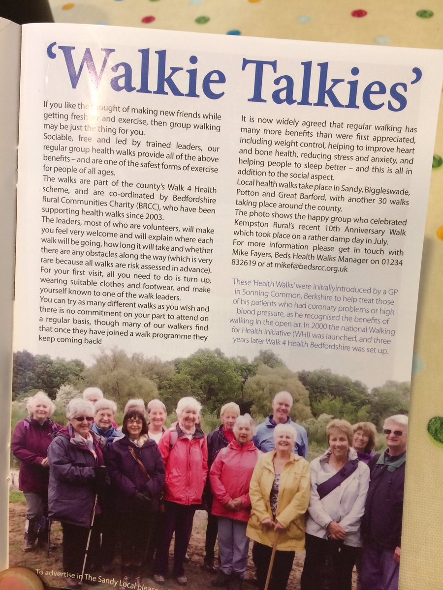 Great to read about positive healthy schemes that bring people together when coffee today in #Bedfordshire.