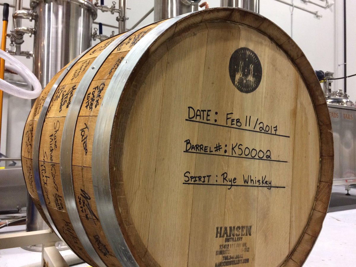 The first ever Canadian Rye Whiskey to be distilled in Edmonton began its 3yr aging process today. <a href="/ctvedmonton/">CTV Edmonton</a> #yeg #ctv #hansendistillery