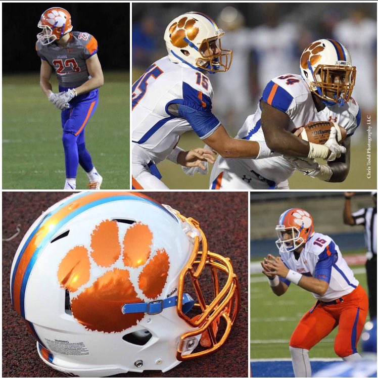 MC_BIGBLUE's tweet photo. Not sure how much better it gets than these @UnderArmour uniform and @RiddellSports helmet combos! #VoteMC https://t.co/tHpmLgvNuR https://t.co/GBEkDEB2RR