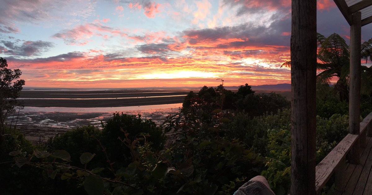 kayway's tweet photo. @RWitherspoon @PureNewZealand took this pic at sunrise today in GoldenBay. Top of the South Island is magical. https://t.co/onBstV8Pop