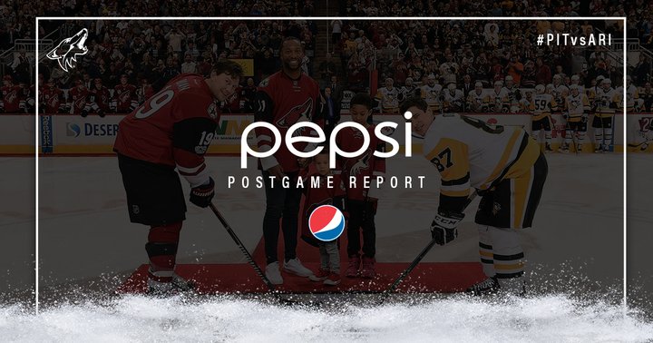ArizonaCoyotes's tweet photo. Miss @LarryFitzgerald's puck drop? Check it out & more in our #FitzNight @pepsi postgame report: https://t.co/O3vFcSKoQg https://t.co/U6m9UJX9IL