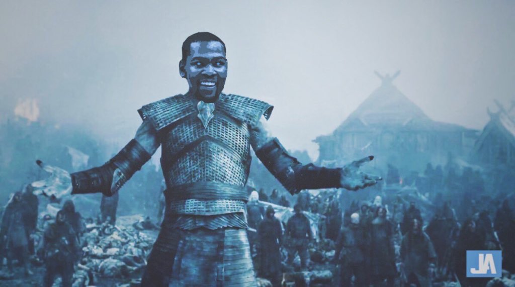 warriors's tweet photo. KD with 34. #DubNation https://t.co/W6BjCy2Fur