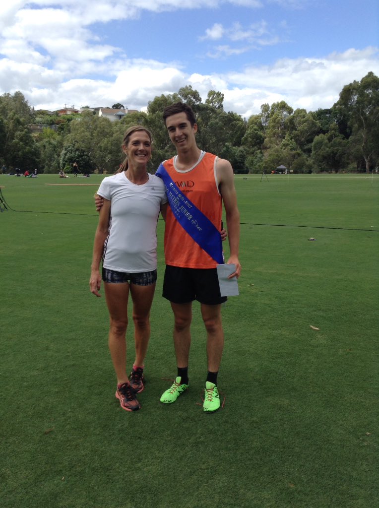 VicAthLeague's tweet photo. RESULT: Under 18 1600m final, won by Sam Beer. #TrinityGift https://t.co/wBAL41izFt