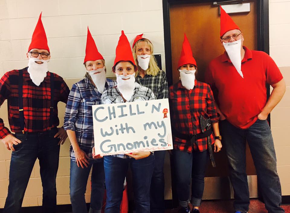 vswagerty's tweet photo. Dodgeball contest costume winners!! Go Gnomes!! #dodgeball #mrRHS #gnome #wewerebadbutatleastwewonsomething https://t.co/J4MKuyOnD0