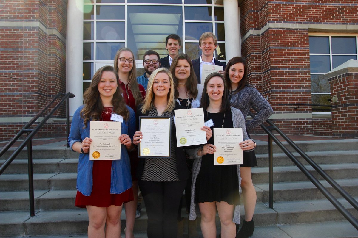 GCSUnade's tweet image. The Colonnade staff comes back to Milly with multiple awards in hand. Congrats on your hard work! #GCSUnade