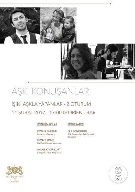 Aşkı Konuşanlar ikinci oturumunda moderatör Işık Gençoğlu, Sevgili Özgür Buldum, Sevgili Öznur Onur ve Sevgili Aykut kadir Kurt'u ağırladı