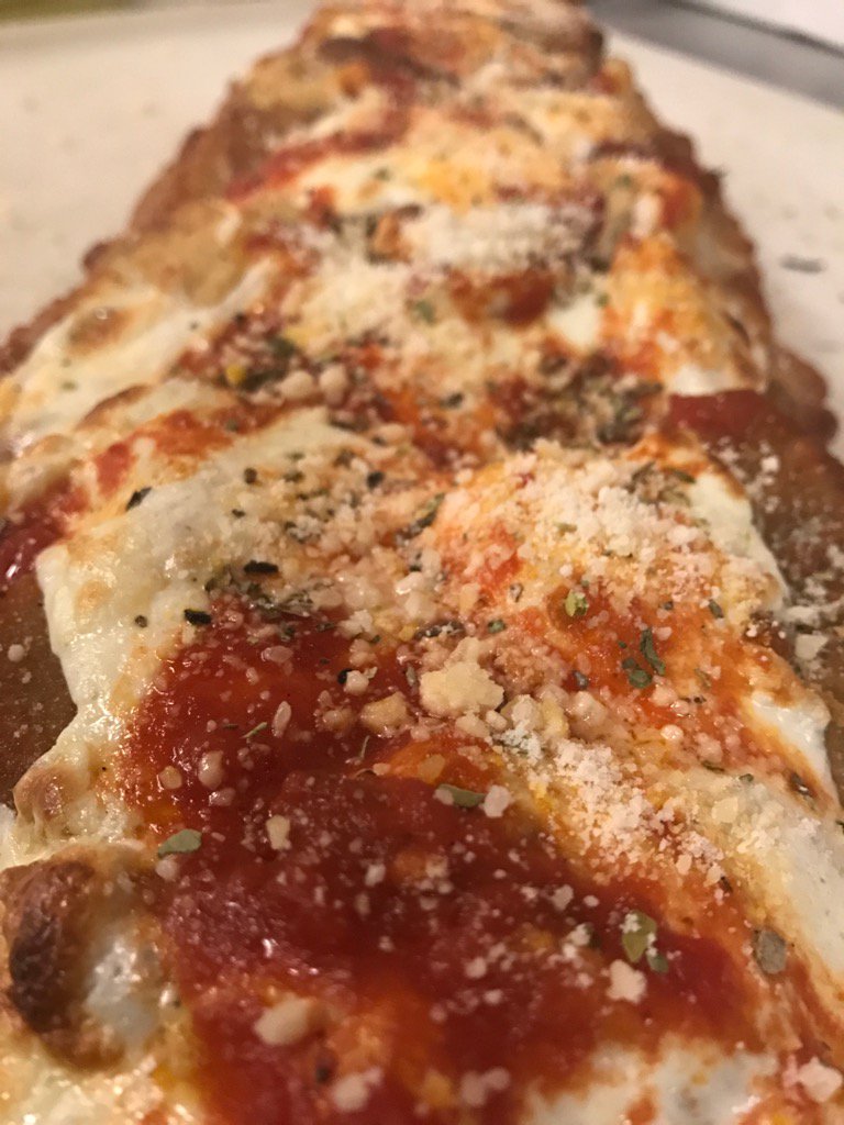 state_stix's tweet photo. #statestix #eggplantparm #freshmozzarella #wholewheat #freshmozzarella #psu  #orderupdelivered #saturday  #dinner# https://t.co/4qGndRznTt