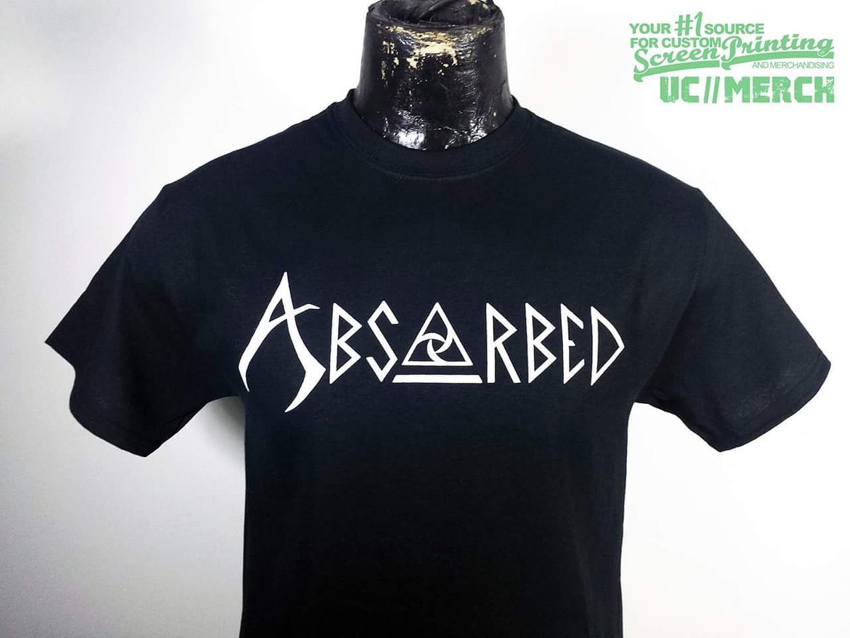 Single-color slammers for the metalheads in #Absorbed out Michigan \m/ #ucmerch #michigan #screenprinting