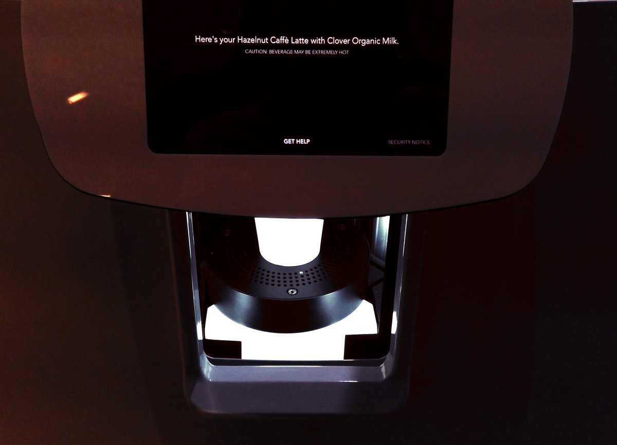 LucyLiterado's tweet photo. Wondering how robot-brewed coffee tastes like? Better than Starbucks. @cafexapp https://t.co/kL9cBK6TYZ