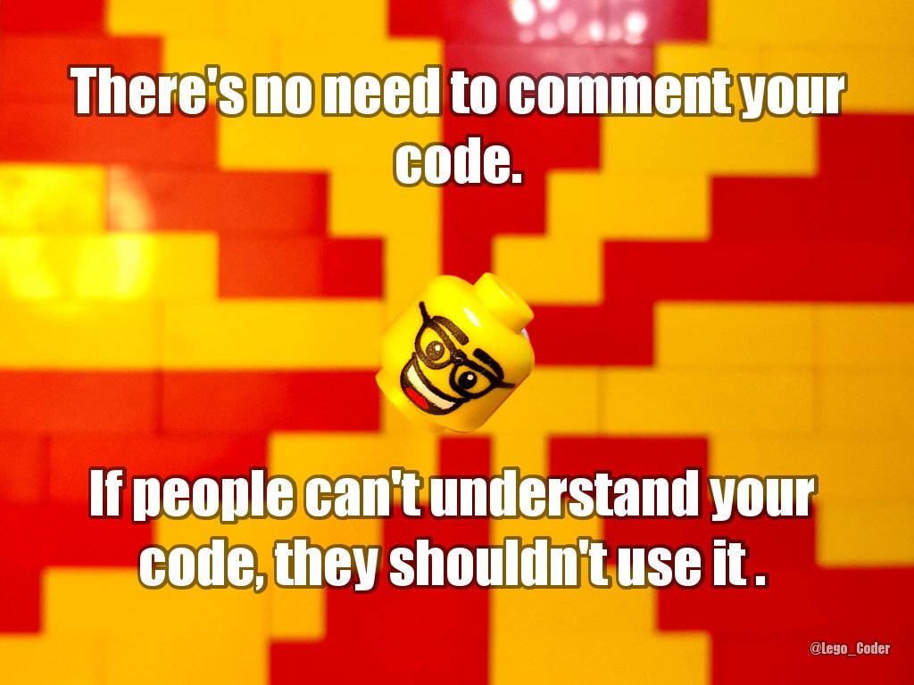 Lego_Coder's tweet photo. Looking for some sound advice about coding?
Well we only deal in #BadCoderAdvice
Why not send us yours.
#devhumor #programmerjoke https://t.co/n6bPZYQTnQ