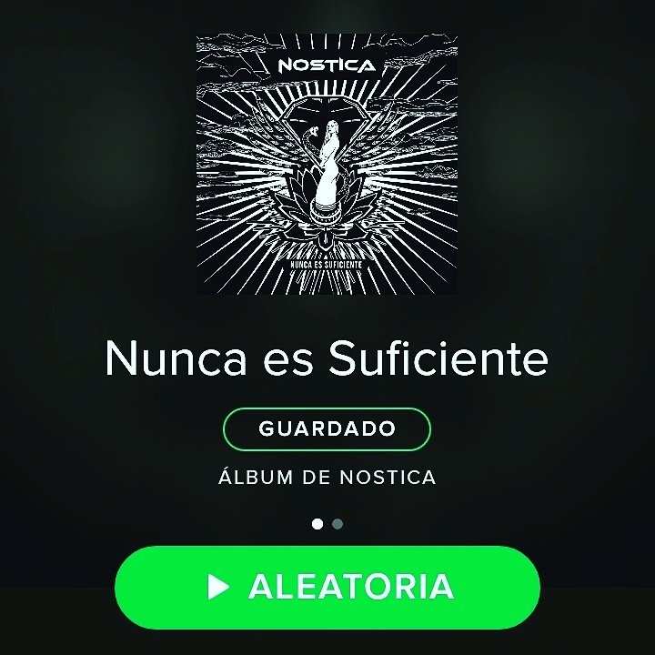 Disco Nuevo de NOSTICA disponible en <a href="/Spotify/">Spotify</a> Dale PLAY! ➤ open.spotify.com/album/7ksYSaMH… nos vemos el 25 <a href="/Cosquin_Rock/">Cosquín Rock</a>!!!