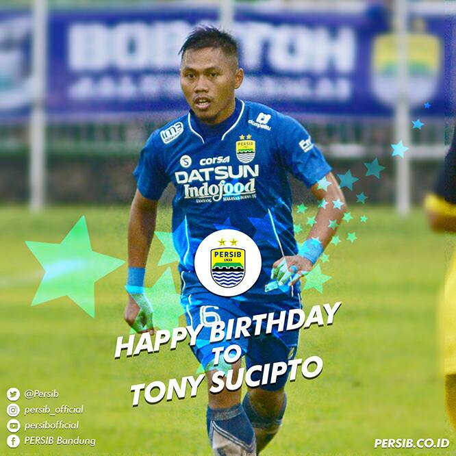 persib's tweet photo. Wilujeng tepang taun mas Ton. Sukses selalu #PERSIB #HBDToncip https://t.co/TP6NbJrhIT