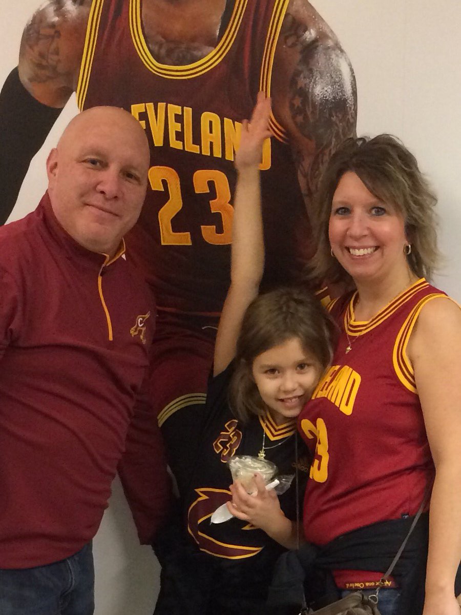 Go Cavs! First time at the game and we're HOOKED! #CavsNuggets