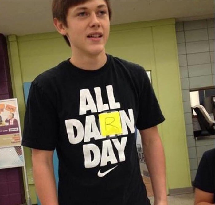 RespectfulMemes's tweet photo. When you don't want to break the school dress code https://t.co/PGQxtDap8O