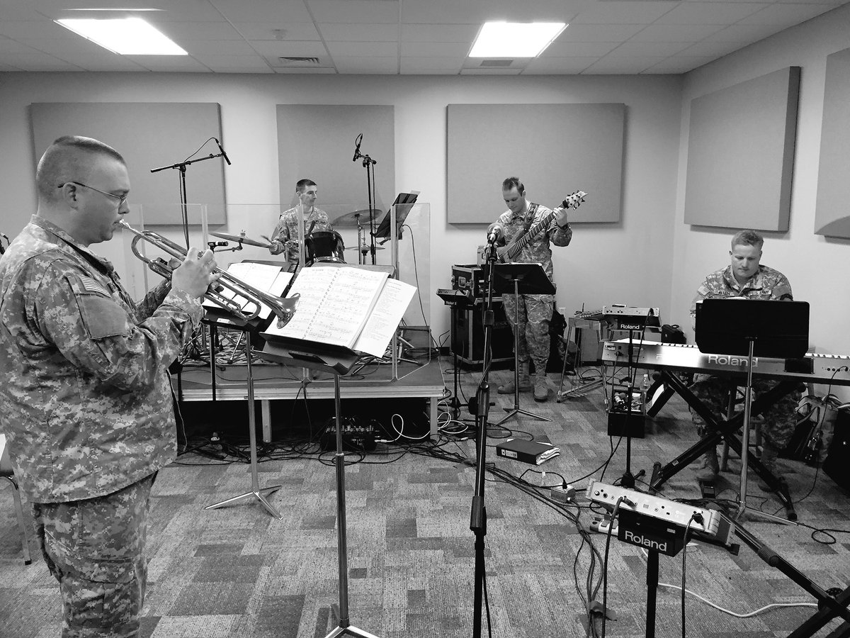 "Ira Allen Jazz Combo" rehearsing with their new drummer Sgt Bordeaux