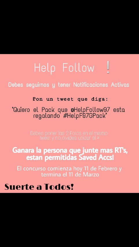 LuLopez1990's tweet photo. "Quiero el pack que @HelpFollow97 esta regalando #HelpF97GPack"
Rt porfavor 🙏💓🍟 https://t.co/45K3BMpkPW